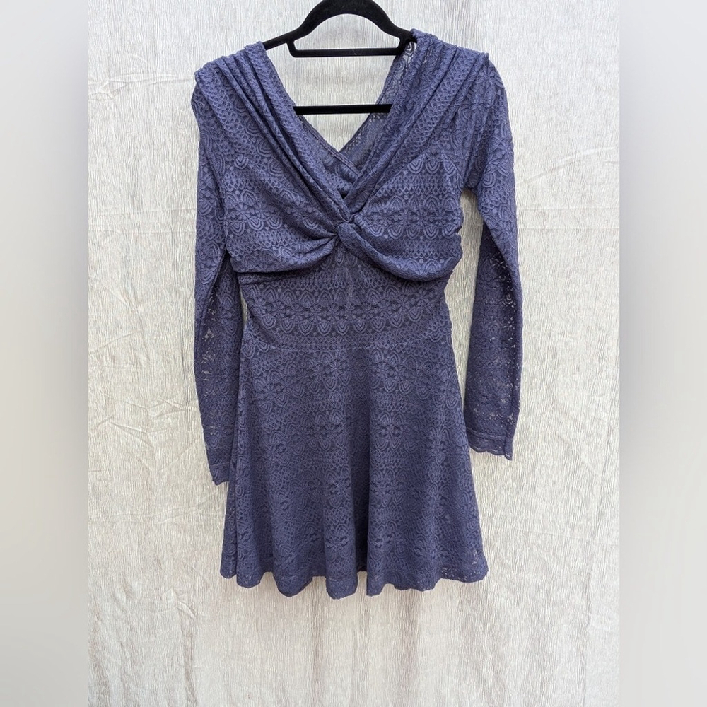Free People Violet Lace Off Shoulder Mini Dress - Picture 9 of 11